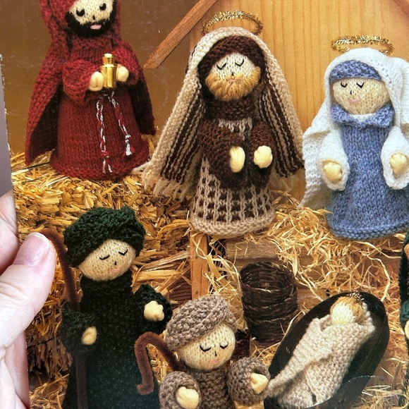 5/$25 knitting kid craft book Handcrafted Nativity Scene Figurines 🥰 - Picture 1 of 7